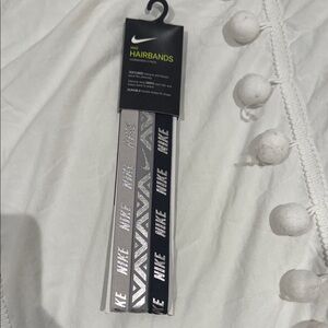 Nike Black and Gray Hairbands Set
